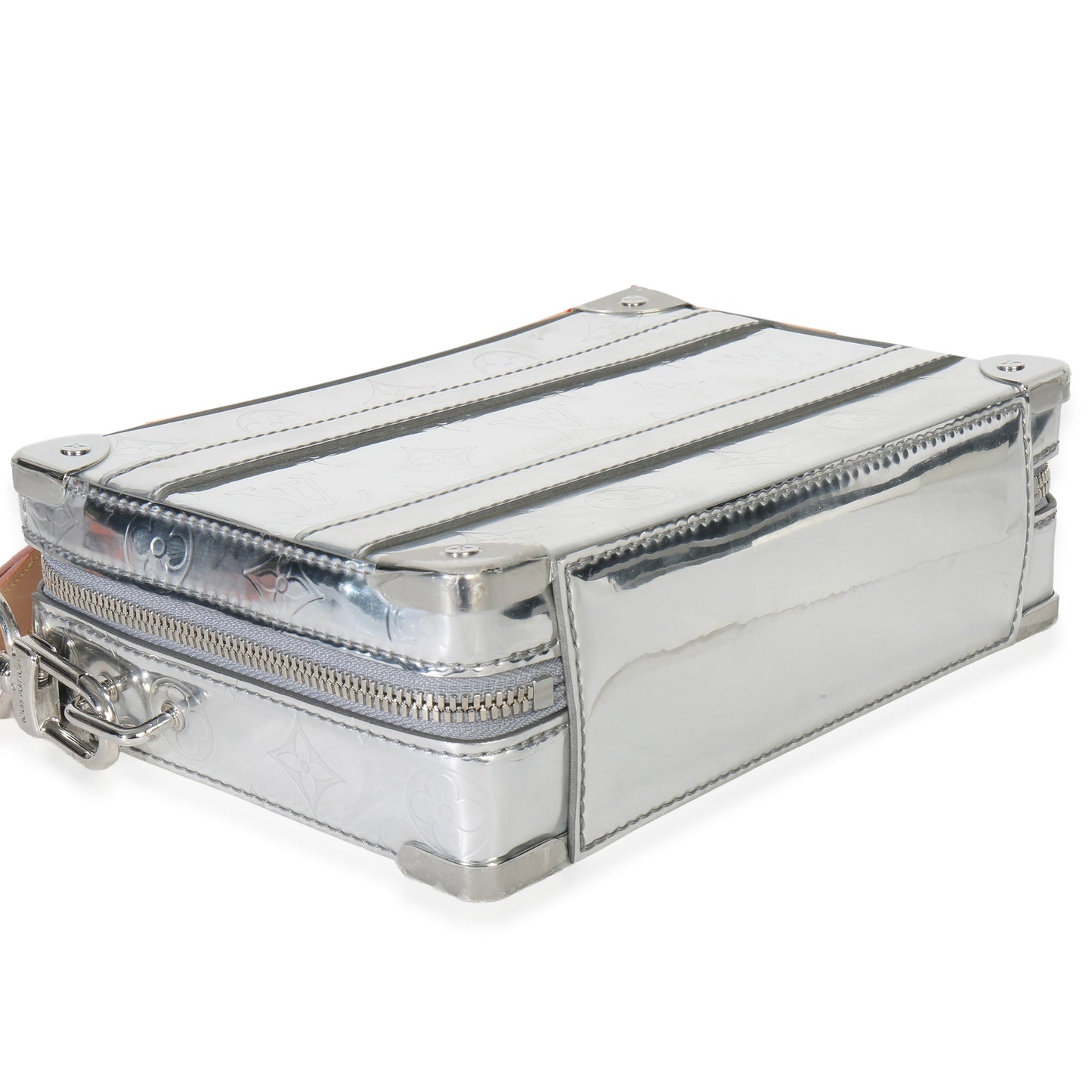 Louis Vuitton Silver Monogram Miroir Handle Trunk Bag