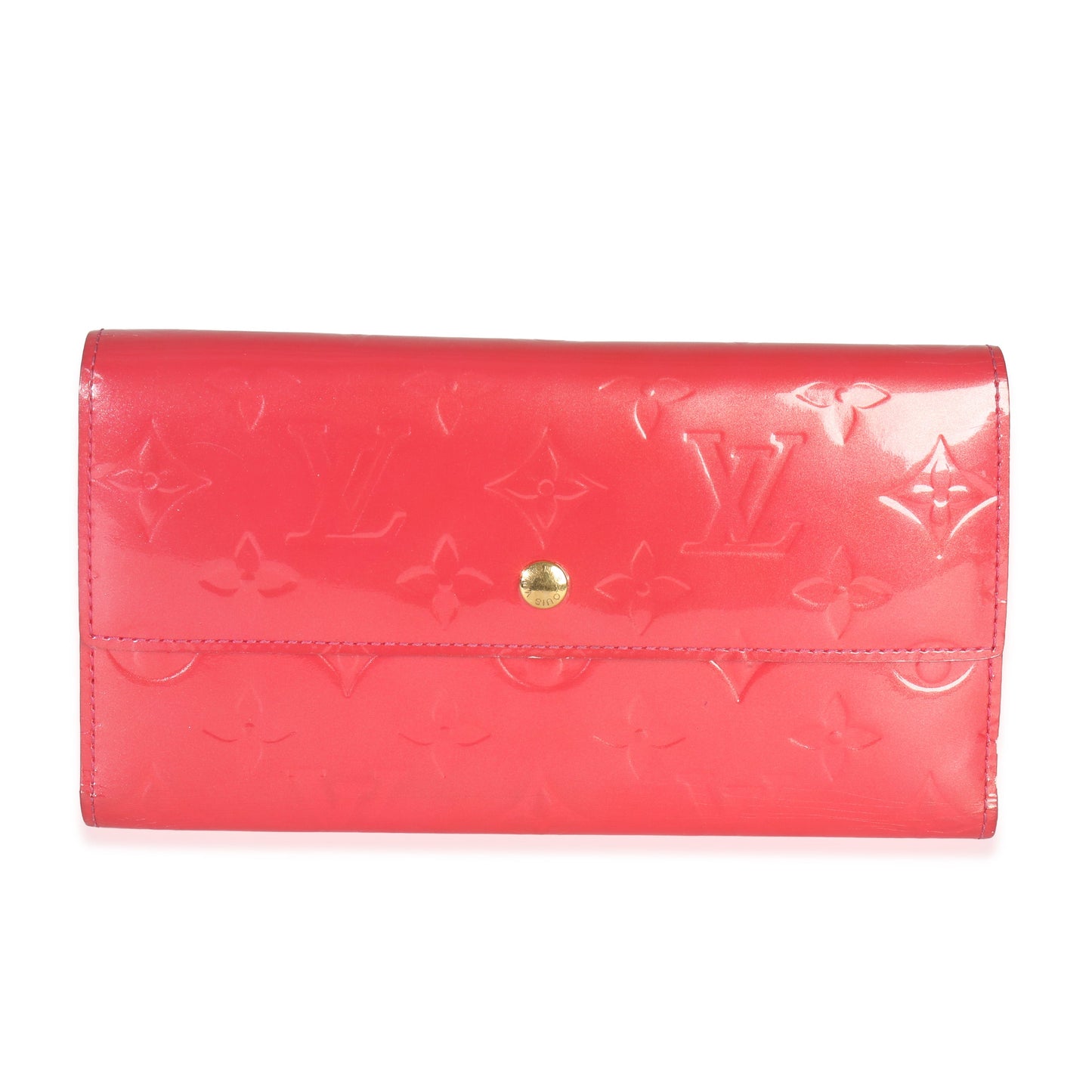 Louis Vuitton Rose Pop Monogram Vernis Sarah Wallet