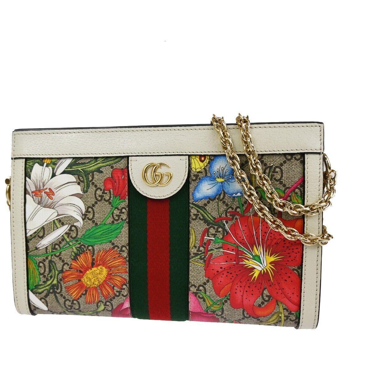 Gucci Gg Flora  Canvas Shoulder Bag ()