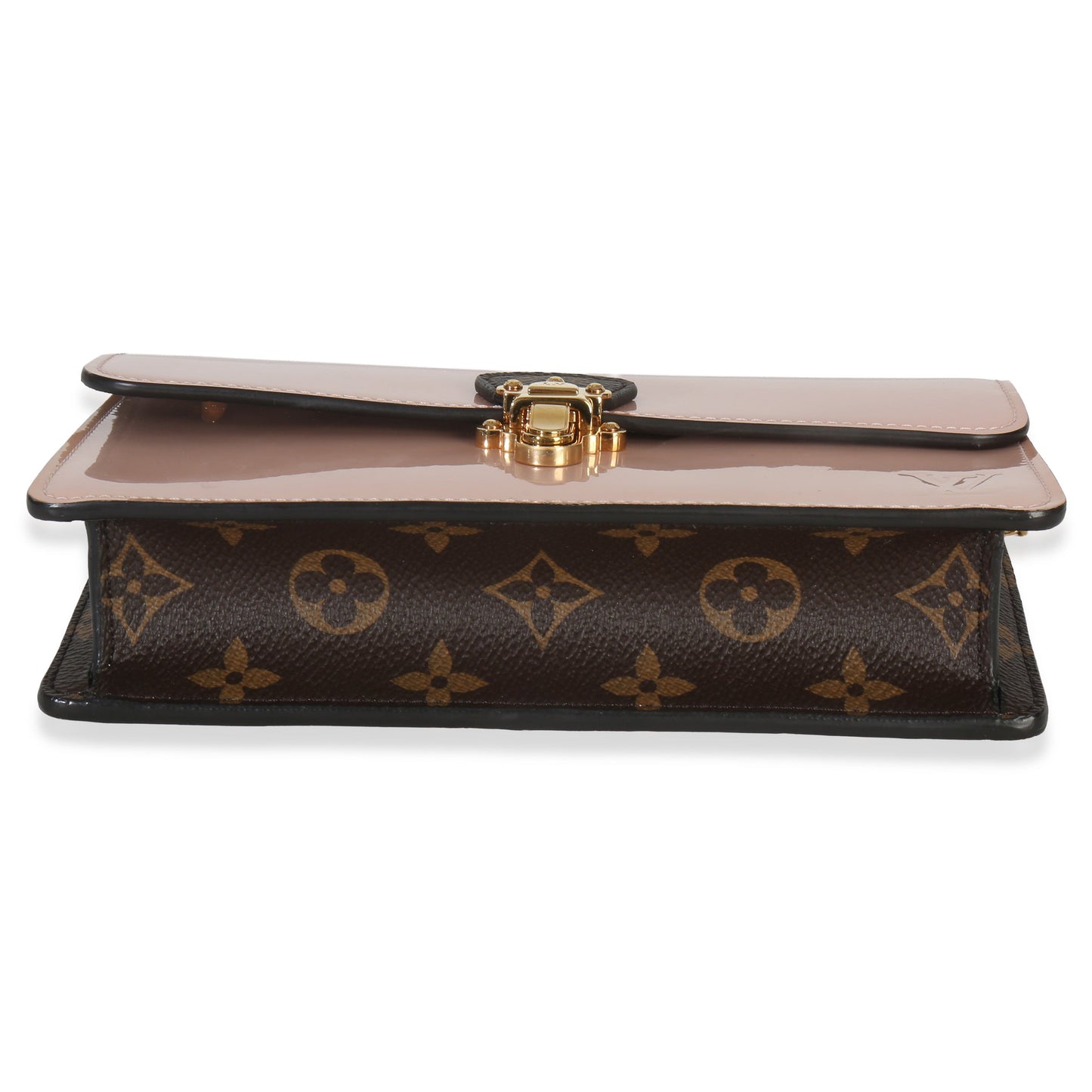 Louis Vuitton Rose Ballerine Monogram Vernis Cherrywood Chain Wallet