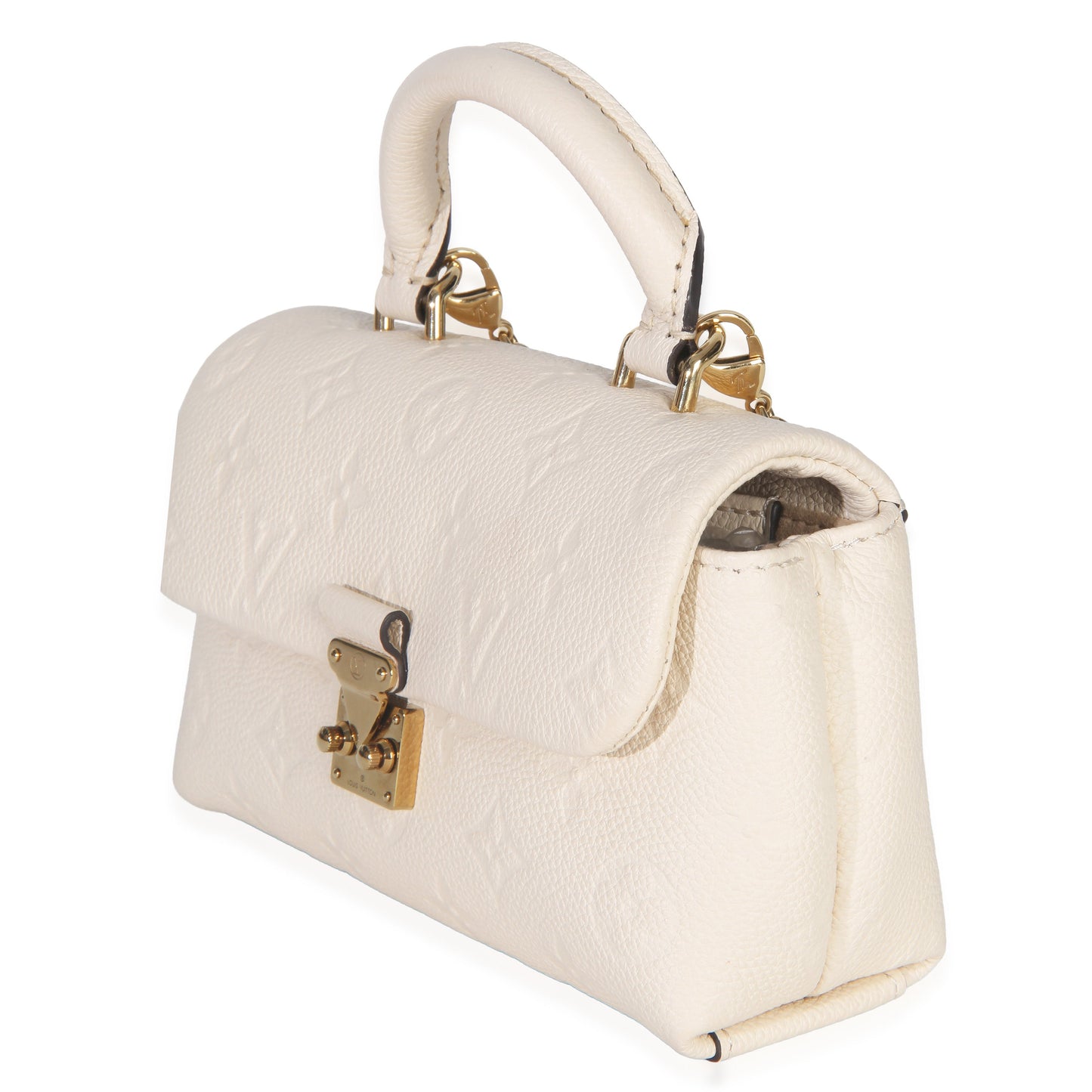 Louis Vuitton Cream Monogram Empreinte Nano Madeleine