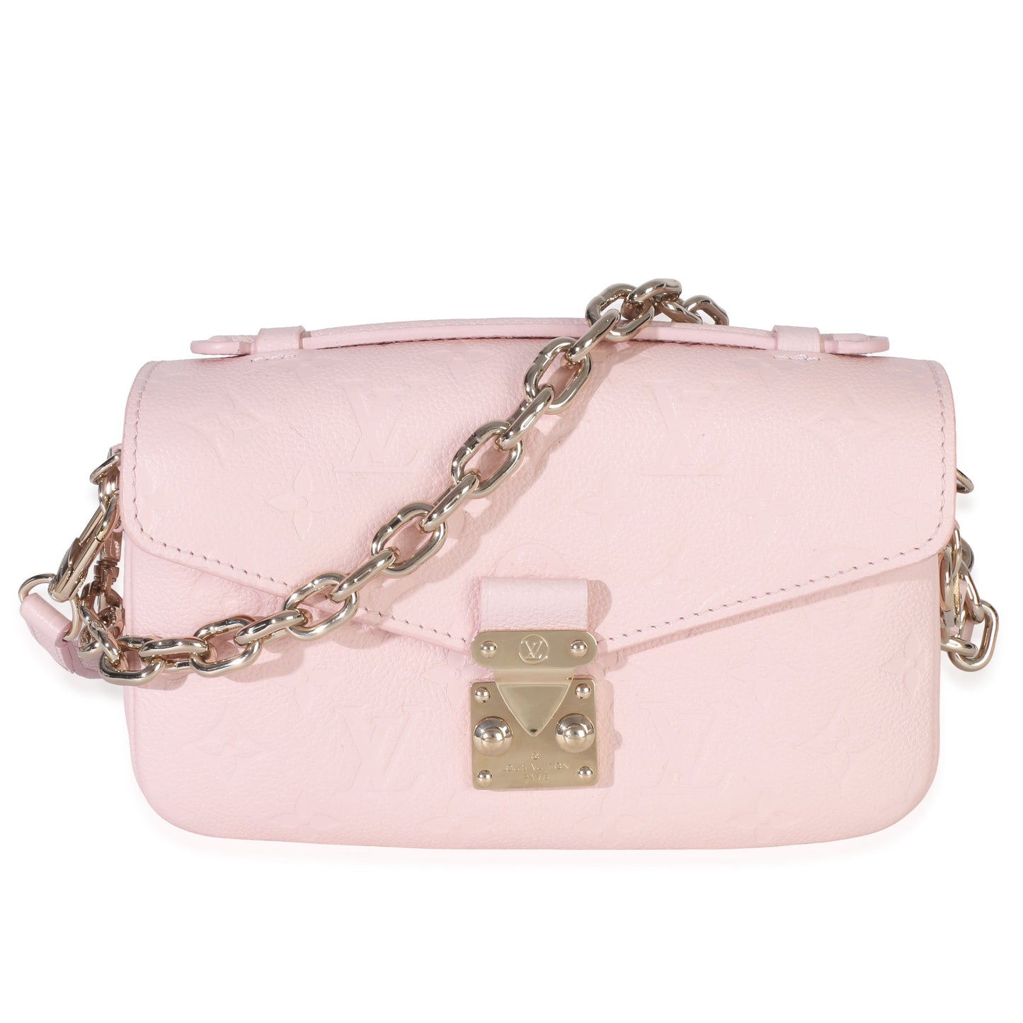 Louis Vuitton Pink Opale Monogram Empreinte Pochette Metis East West