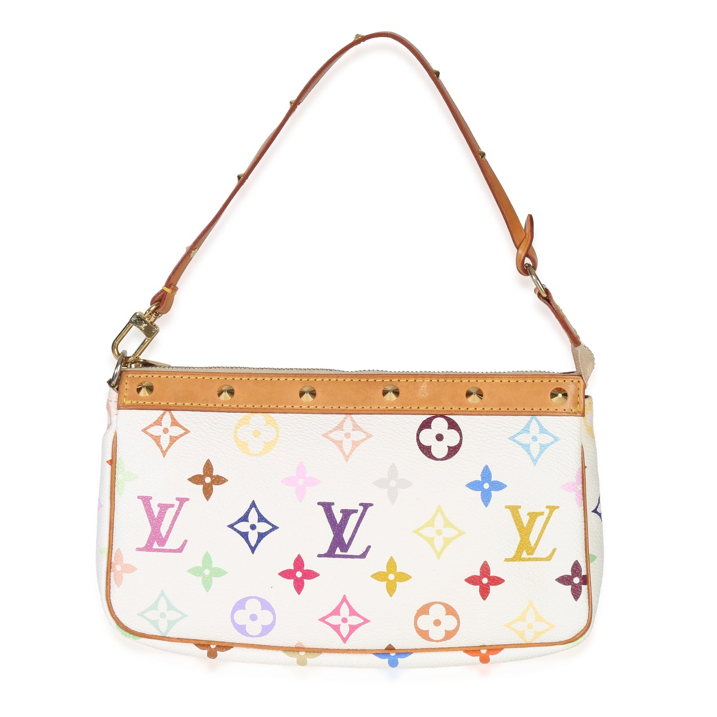 Louis Vuitton White Monogram Multicolore Canvas Pochette Accessoires