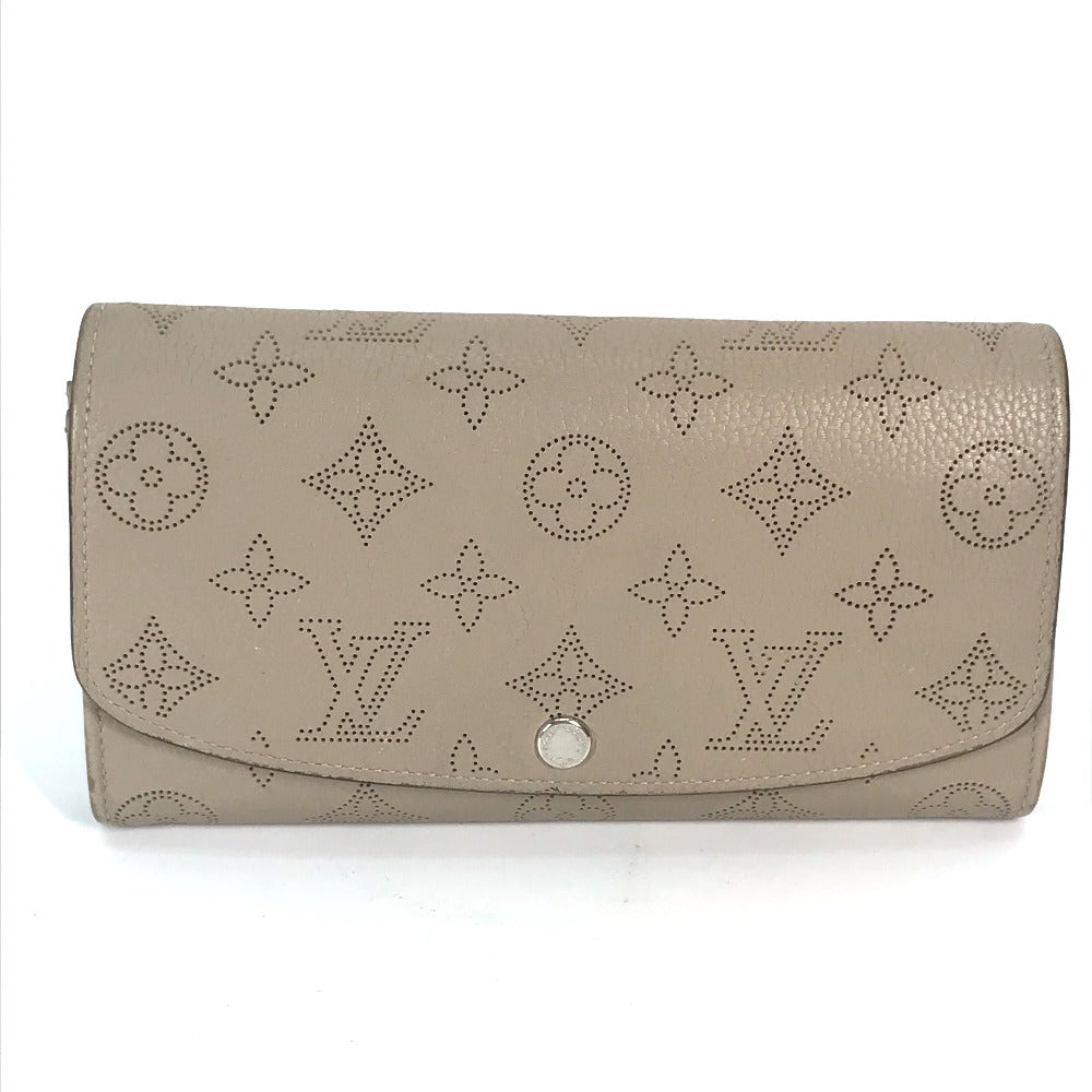 LOUIS VUITTON Long Wallet Purse M60144 Mahina leather beige Monogram Mahina Portefeuille Iris Women