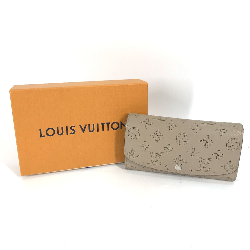 LOUIS VUITTON Long Wallet Purse M60144 Mahina leather beige Monogram Mahina Portefeuille Iris Women