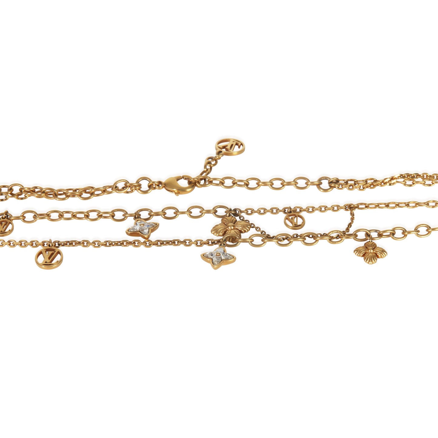 Louis Vuitton Gold-Plated  Blooming Strass Necklace