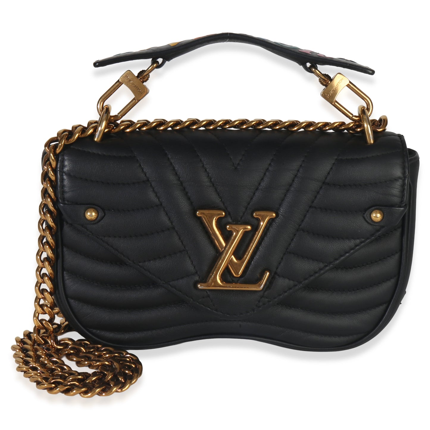 Louis Vuitton Black Quilted Calfskin New Wave Chain Bag PM