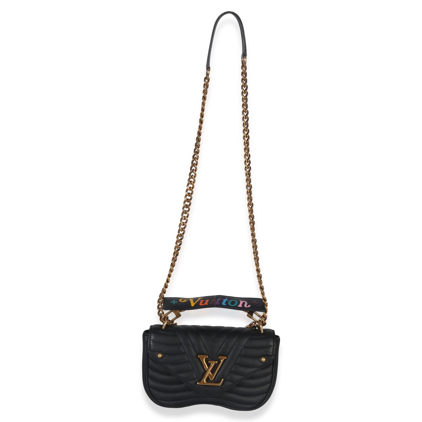 Louis Vuitton Black Quilted Calfskin New Wave Chain Bag PM