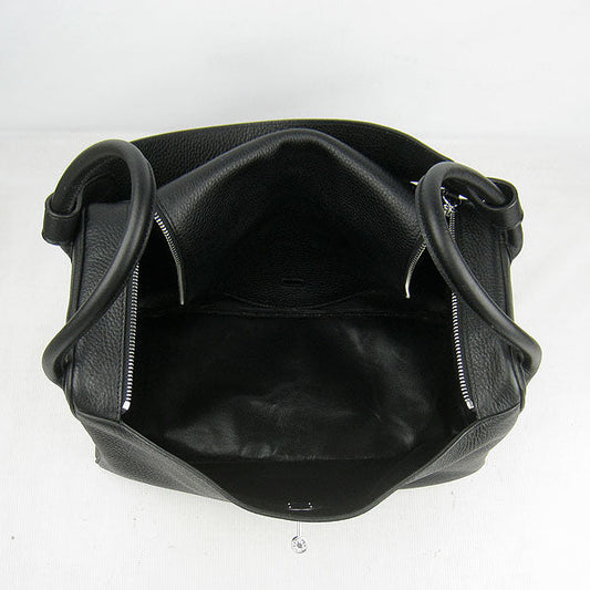 Luxury Hermes Lindy 34cm handbag 6208 black Silver