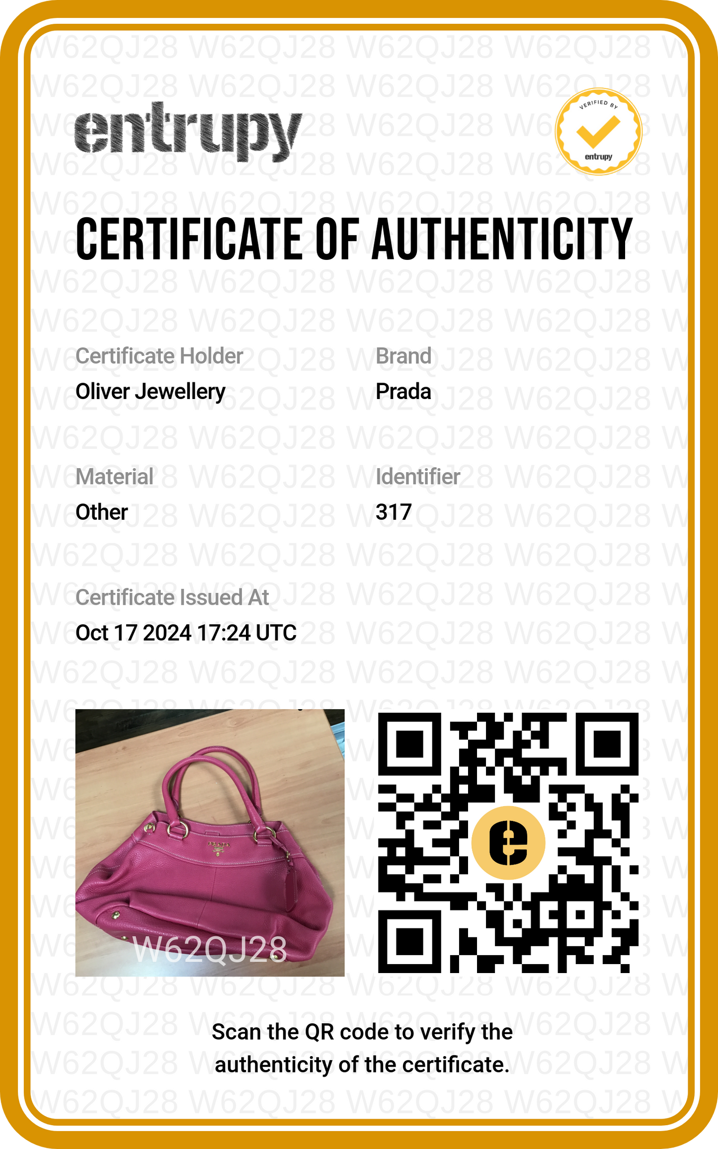 Prada Pink Vitello Daino Leather Shoulder Bag
