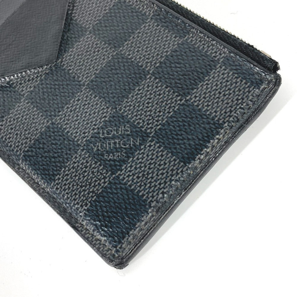 LOUIS VUITTON Coin case N64038 Damier Grafitto Canvas black Damier Grafitte Coin card holder mens
