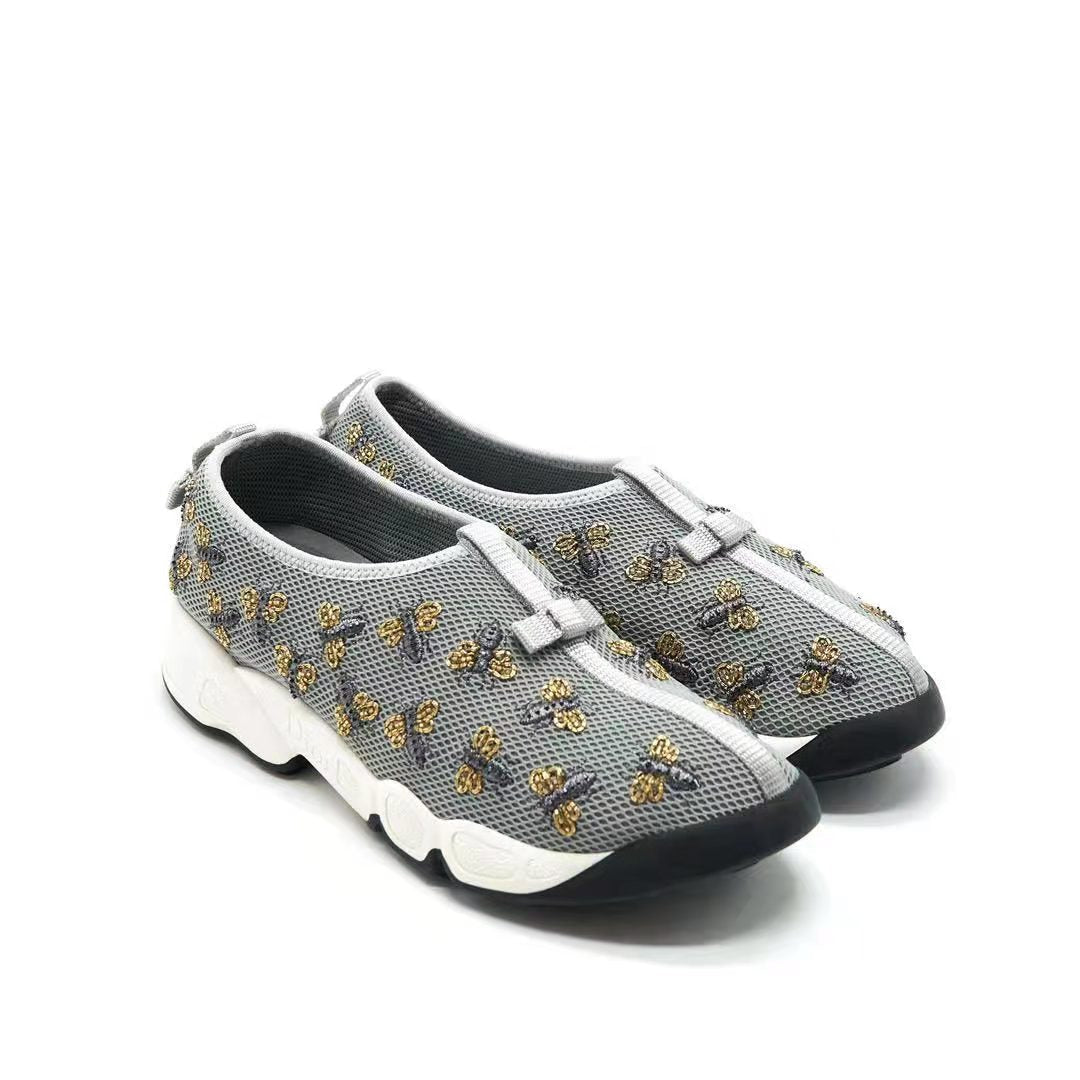 Luxury Dior size 37.5 Fusion Sneakers grey
