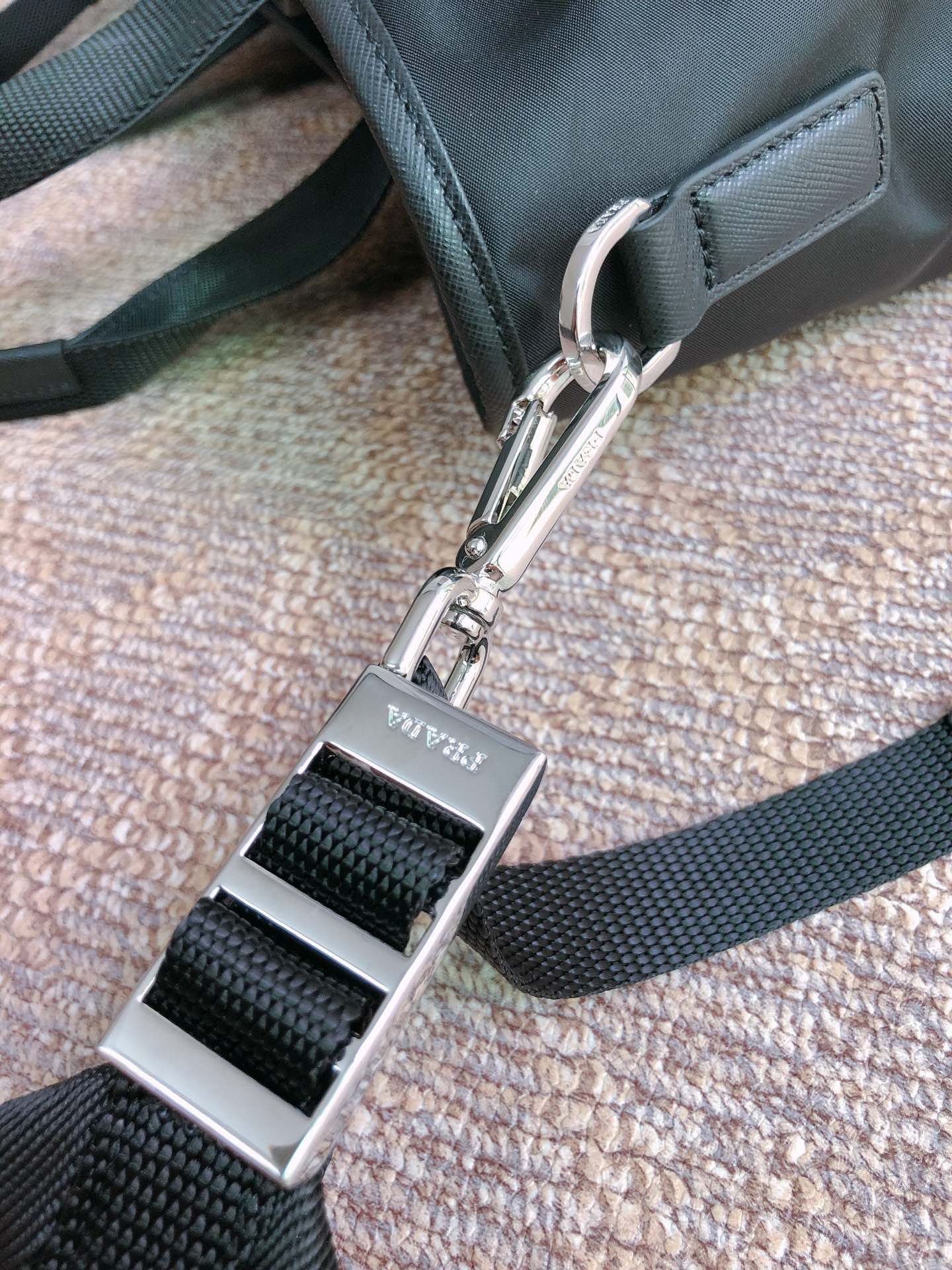 Luxury PradaTOTE BAG 38 IN BLACK RE-NYLON AND SAFFIANO LEATHER TRIM