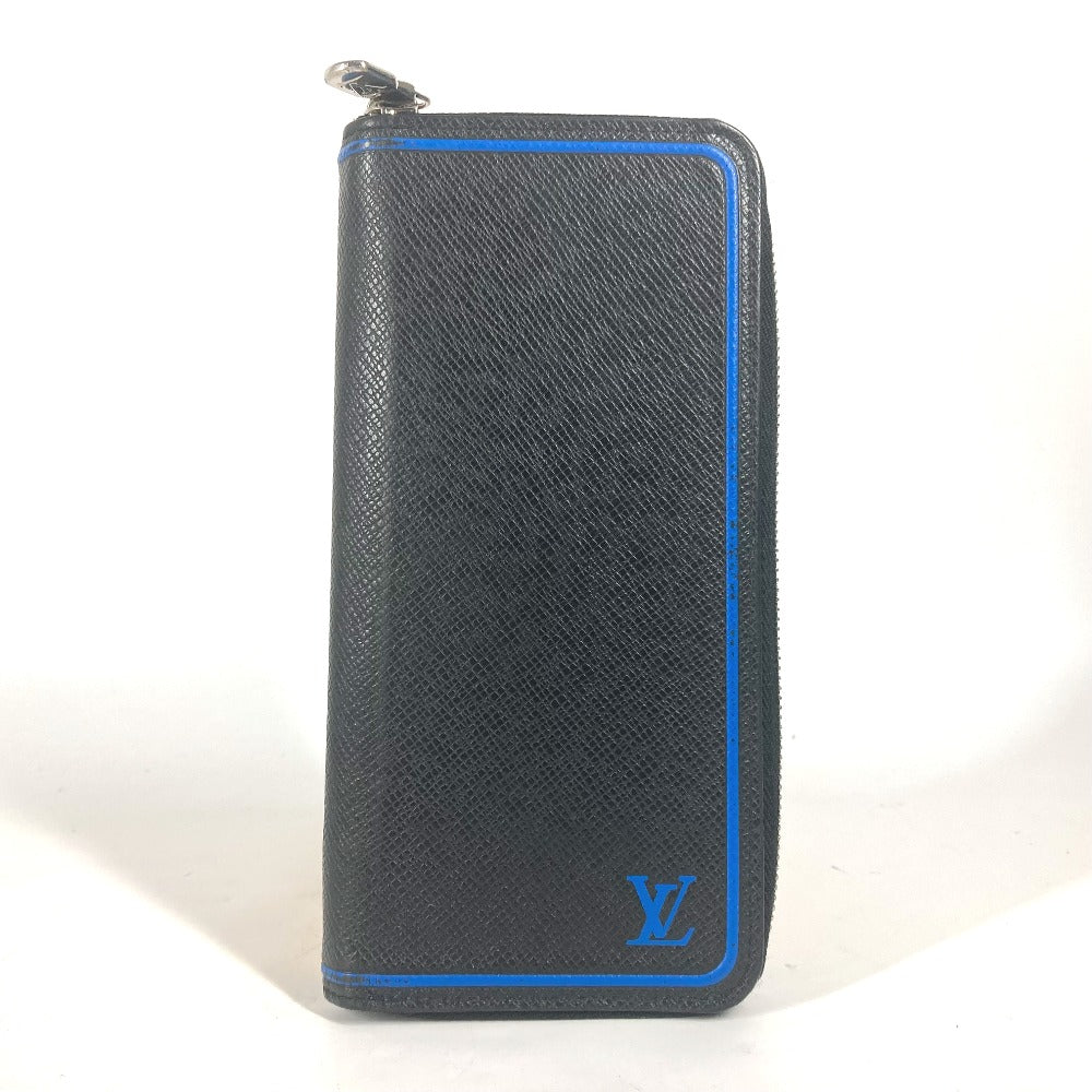 LOUIS VUITTON Long Wallet Purse M30070 Taiga Leather black Taiga bicolor Zippy Wallet Vertical