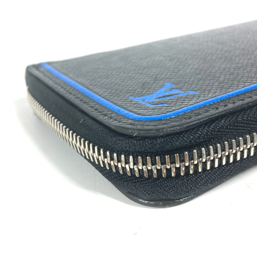 LOUIS VUITTON Long Wallet Purse M30070 Taiga Leather black Taiga bicolor Zippy Wallet Vertical