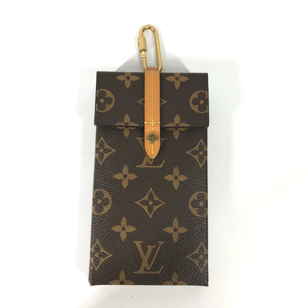 LOUIS VUITTON Pouch M68523 Monogram canvas Brown Monogram Carabiner Box phone case Women