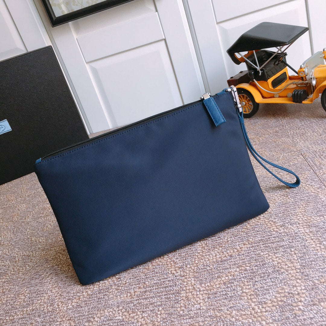 Luxury PradaCLUTCH 28 IN NAVY BLUE RE-NYLON