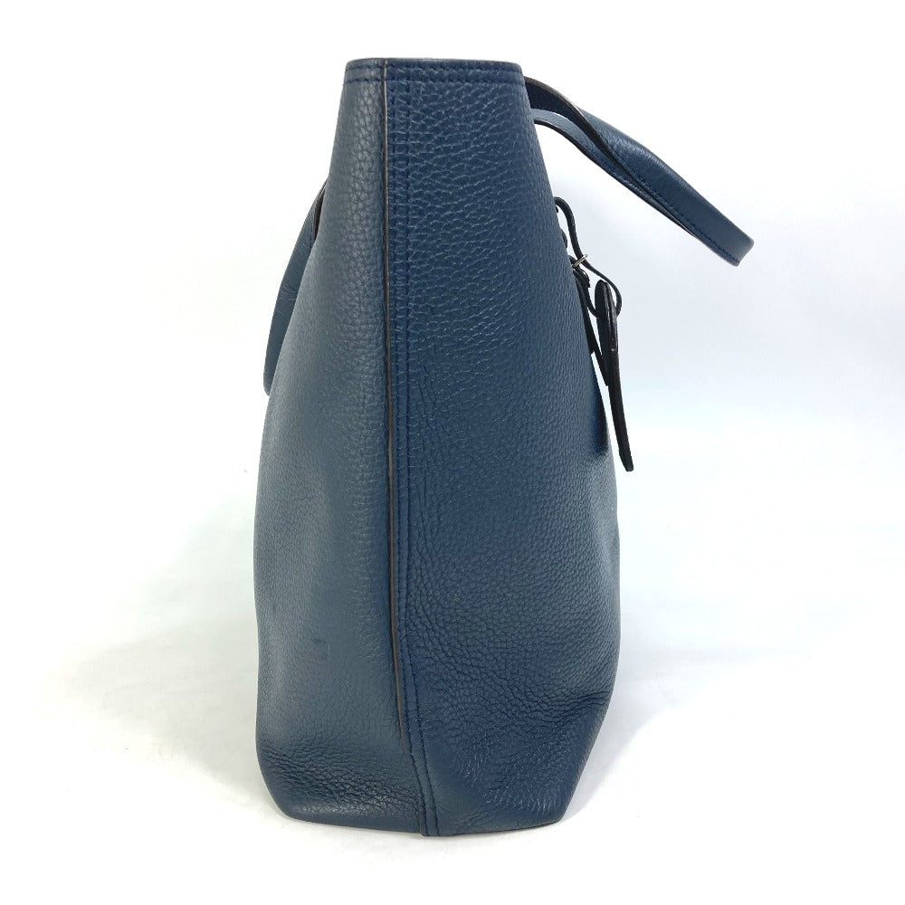 LOUIS VUITTON Tote Bag M53240 Taurillon Clemence Leather Navy Hippo Voyage NV mens