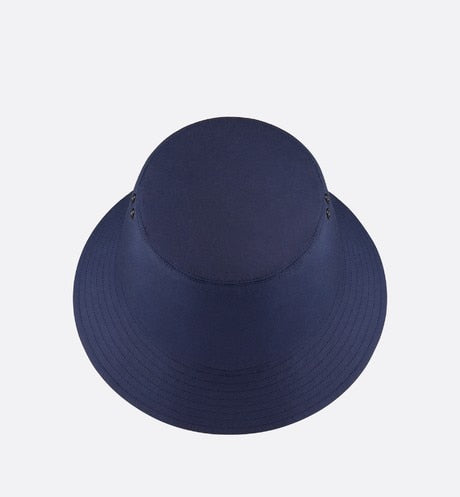 DIOR TEDDY D CD OBLIQUE BLUE SMALL-BRIM BUCKET HAT SIZE 58