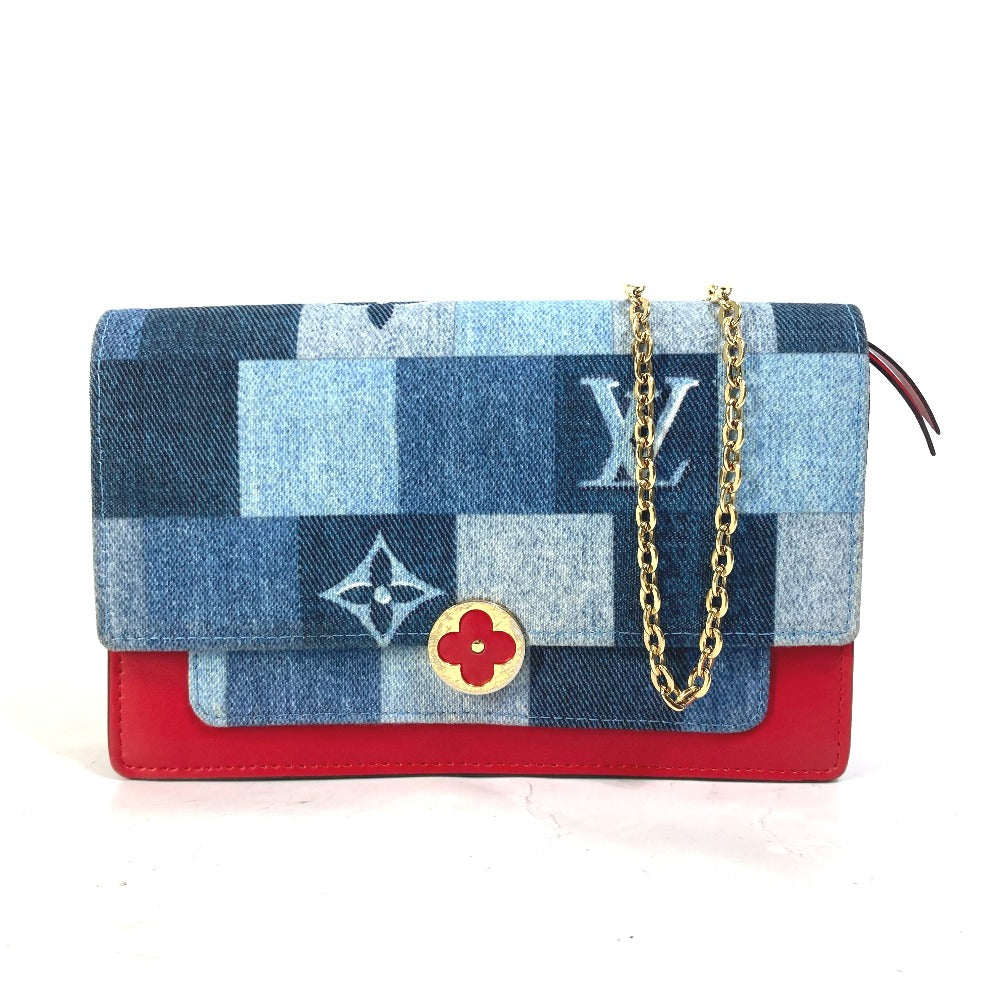 LOUIS VUITTON Shoulder Bag M69036 Monogram denim blue Monogram denim Portefeuille Flor