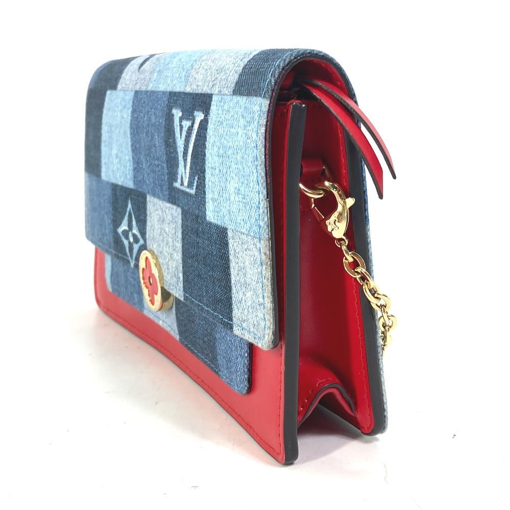 LOUIS VUITTON Shoulder Bag M69036 Monogram denim blue Monogram denim Portefeuille Flor