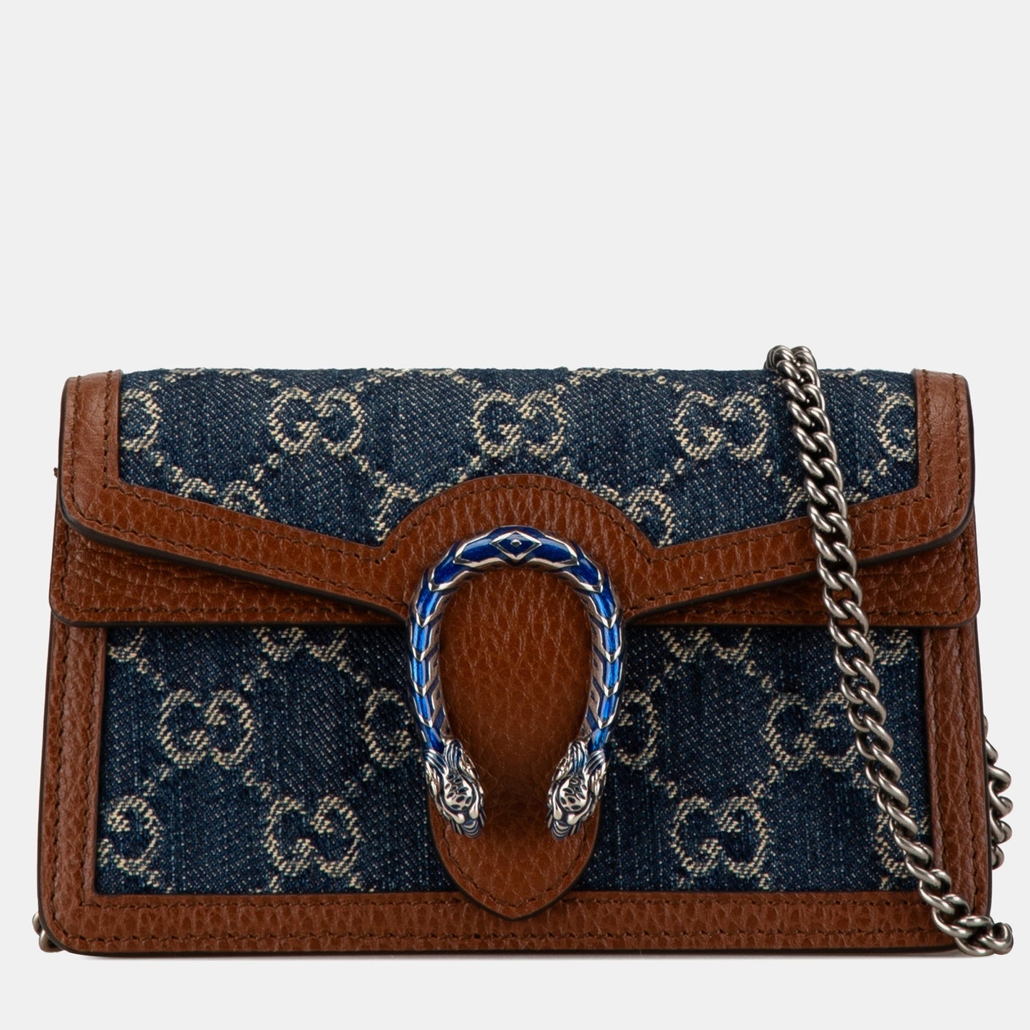 Luxury Gucci Trending 2025 Super Mini GG Denim Dionysus Crossbody