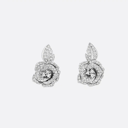 Luxury DiorROSE BAGATELLE DIAMOND MEDIUM EARRINGS