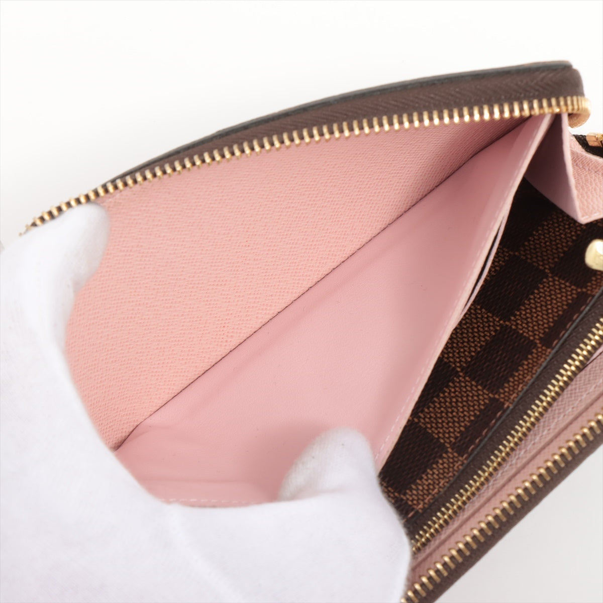 Louis Vuitton Damier Portfolio Clemence N41626 Rose Valerie Round  Wallet