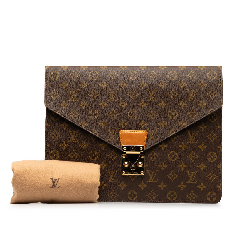Louis Vuitton Monogram Porte Document M53335 Brown PVC Leather m