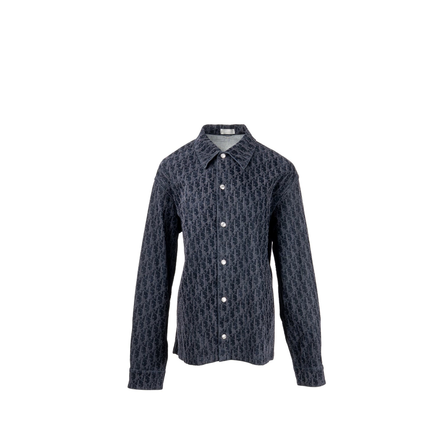 Dior Size 50 Oblique Overshirt Velvet/Denim Navy
