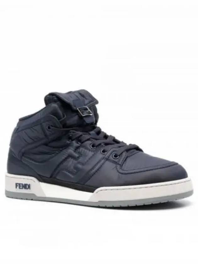 Luxury Fendi Match High Top Sneakers Blue
