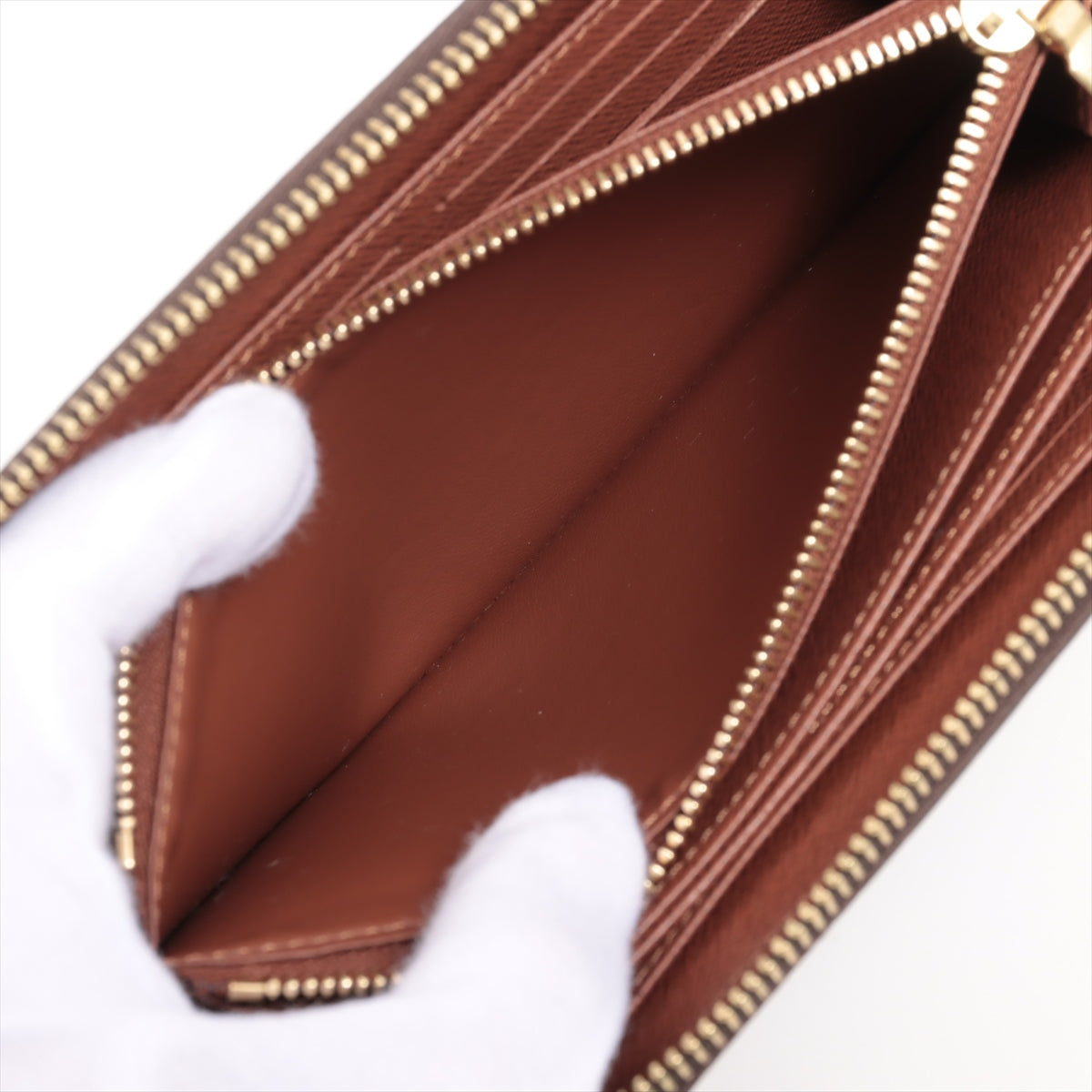 Louis Vuitton Monogram Zippyr Wallet M42616 Brown Round Zipper Wallet