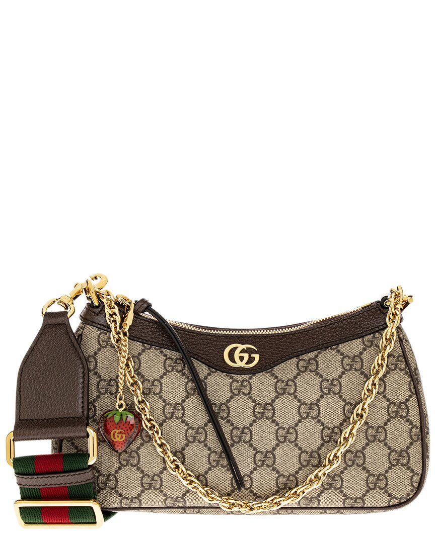 Luxury Gucci Trending 2025 Ophidia GG Small Canvas & Leather Shoulder Bag
