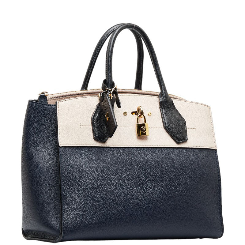 Louis Vuitton City Timer MM Handbag Shoulder Bag 2WAY M42496 Navy Beige  Leather  Louis Vuitton