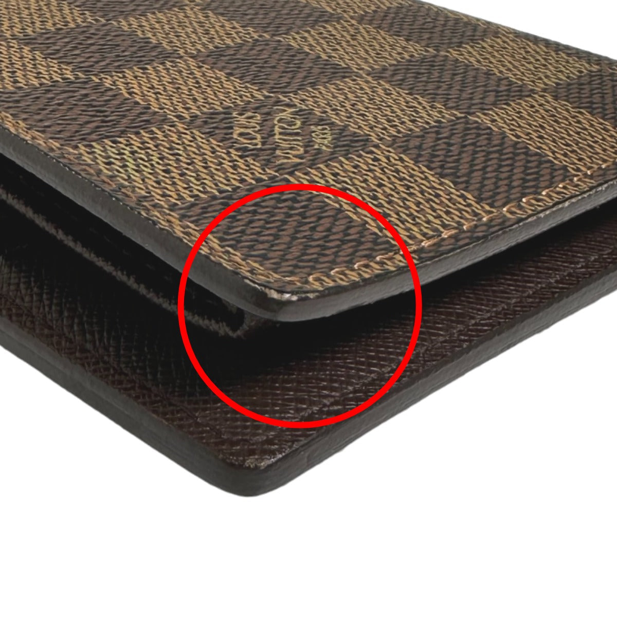 LOUIS VUITTON Bifold Wallet N61675 Damier canvas Brown Bi-fold wallet with card pocket Damier Portefeuille Marco mens()