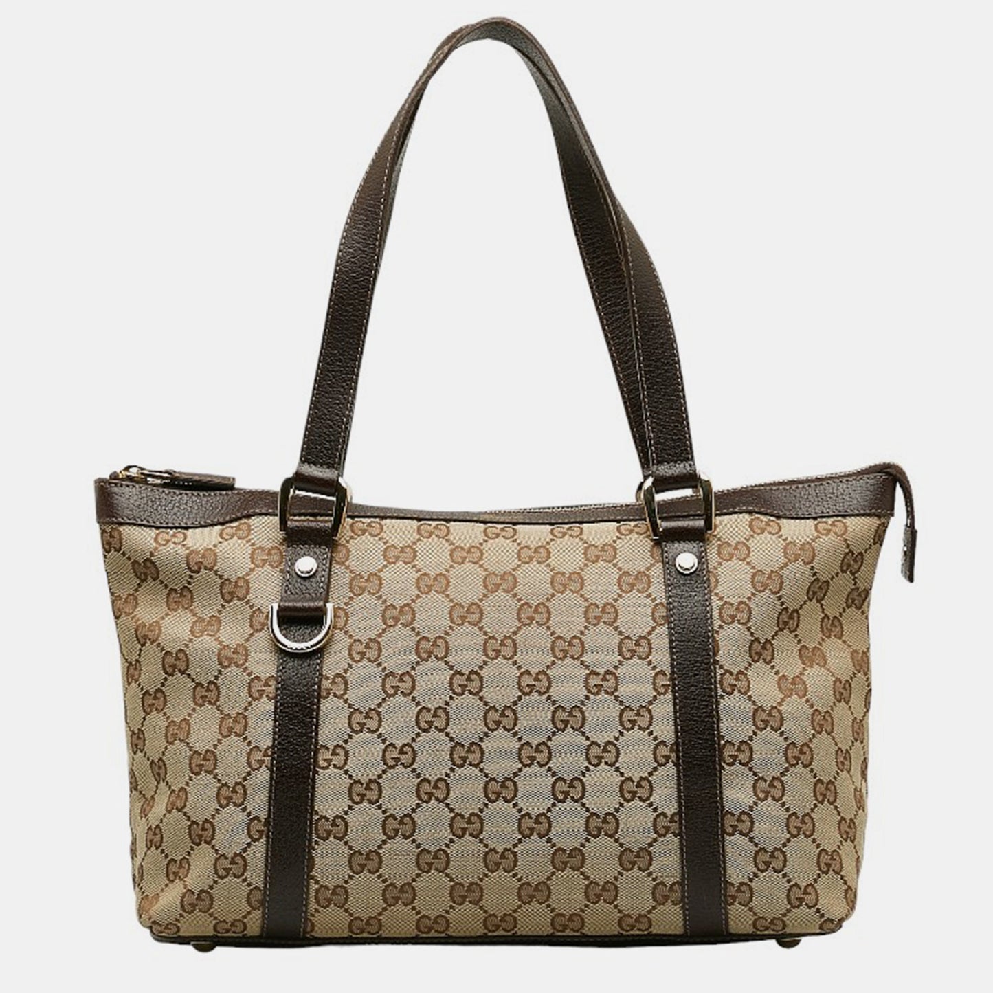 Luxury Gucci Trending 2025 Brown Canvas  GG Canvas Abbey Tote Bag