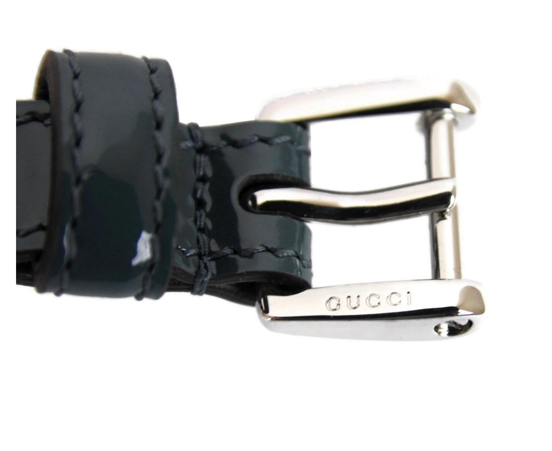 Gucci Women's Patent Leather Slim Buckle Belt