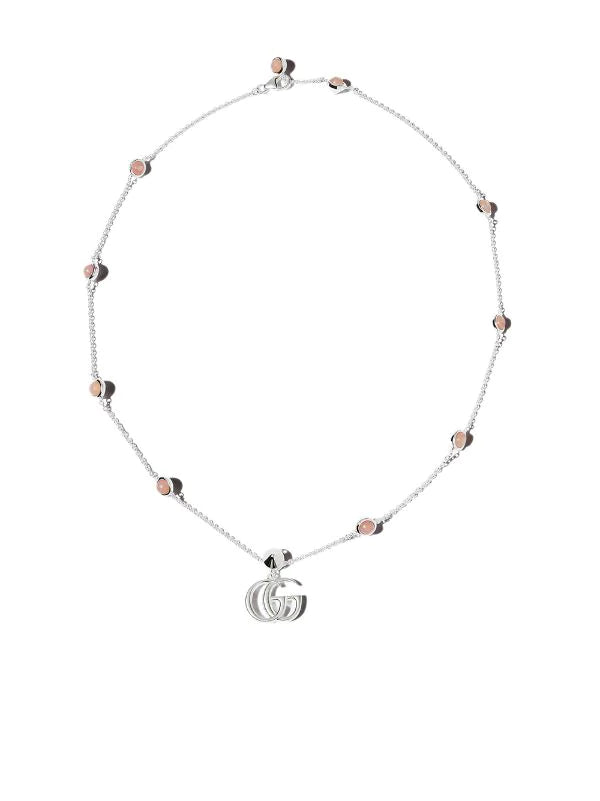 Luxury Gucci GG DOUBLE G MOTHER-OF-PEARL NECKLACE
