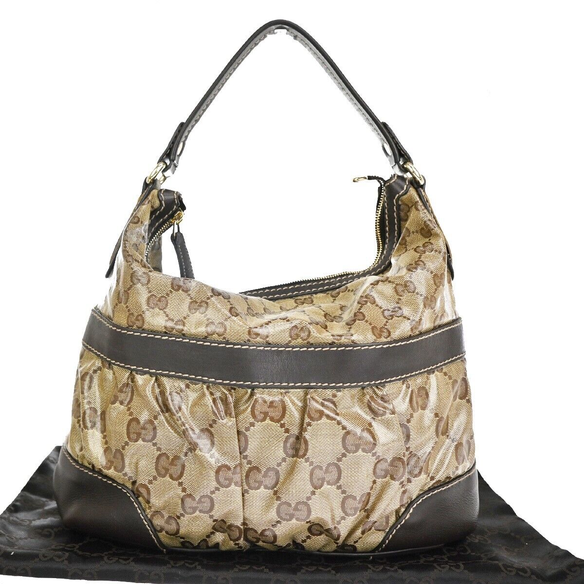 Gucci Gg Crystal  Canvas Shoulder Bag ()