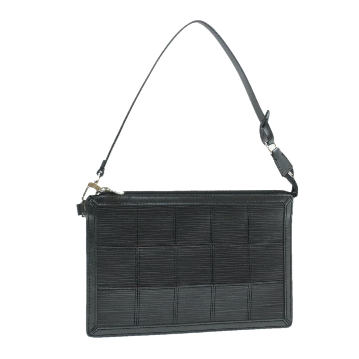 LOUIS VUITTON Epi Stretch Delmonico Pouch Black Red M54602 LV 16634