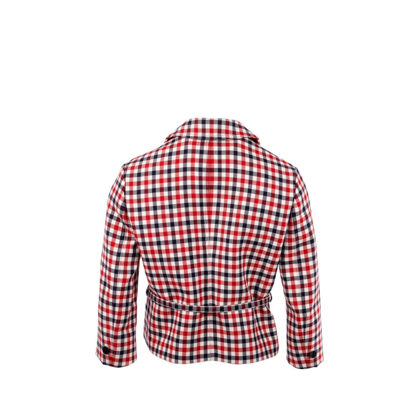 Luxury Dior size 34 Plaid Patterns jacket virgin wool Red/multicolour