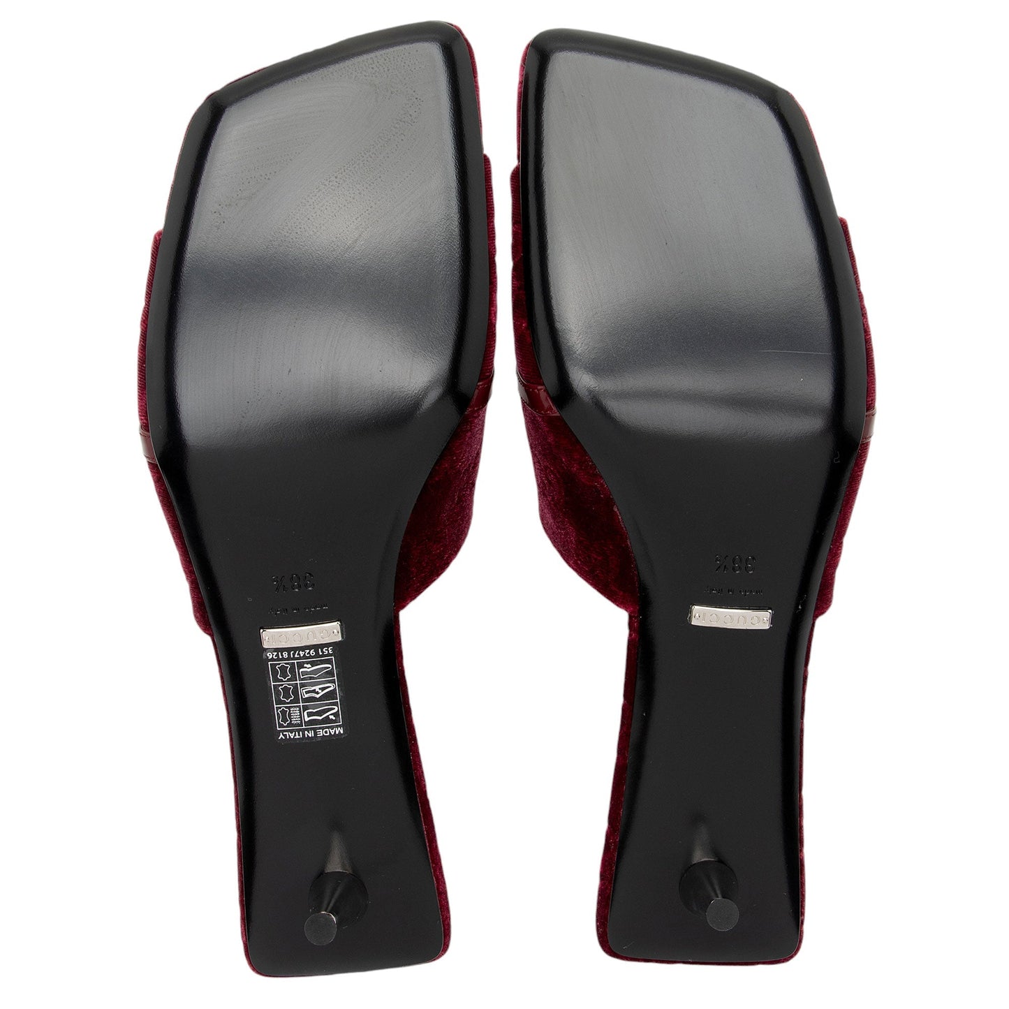 Gucci GG Velvet Bow Slide Sandals
