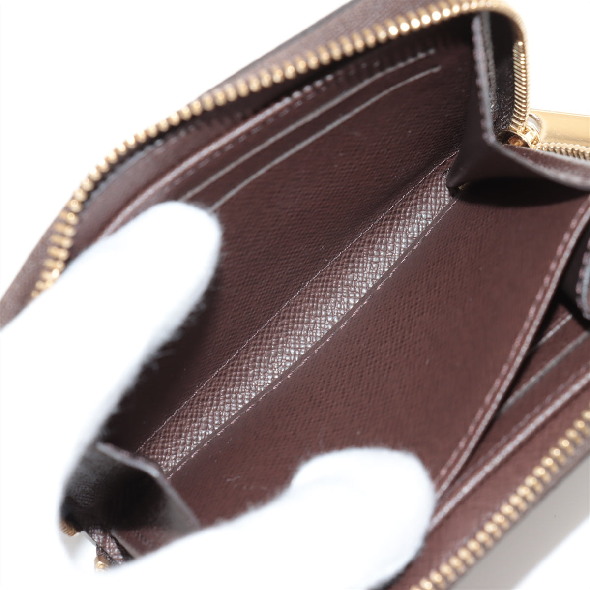 Louis Vuitton Damier Zippyr Coin Pearce N63070 Brown Coin Case