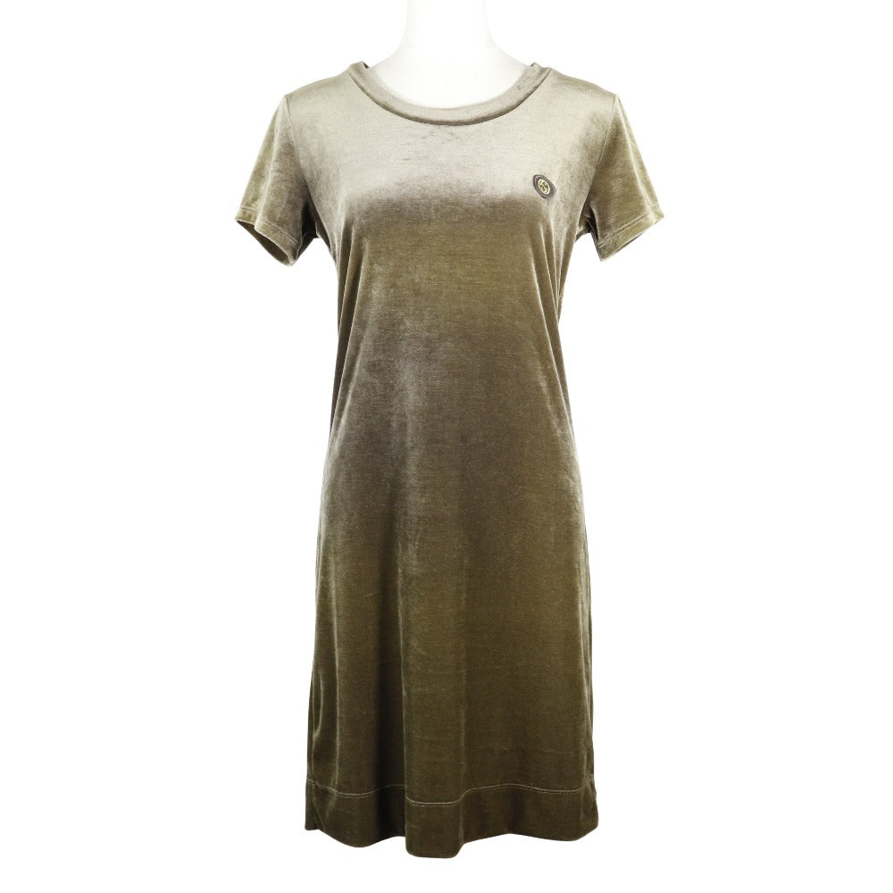 Luxury Gucci Trending 2025 Velour Dress Green Women