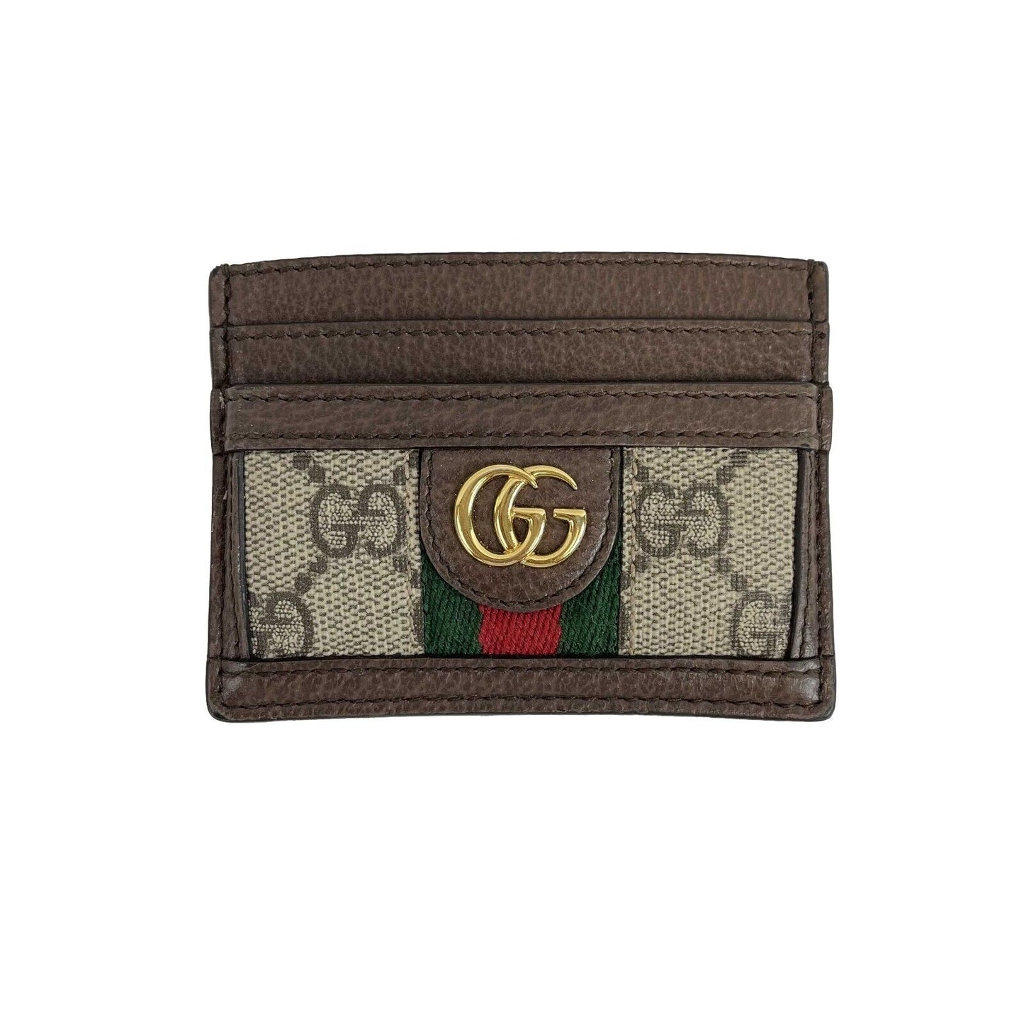 Luxury Gucci - Ophidia GG Brown Card Case - Full Kit