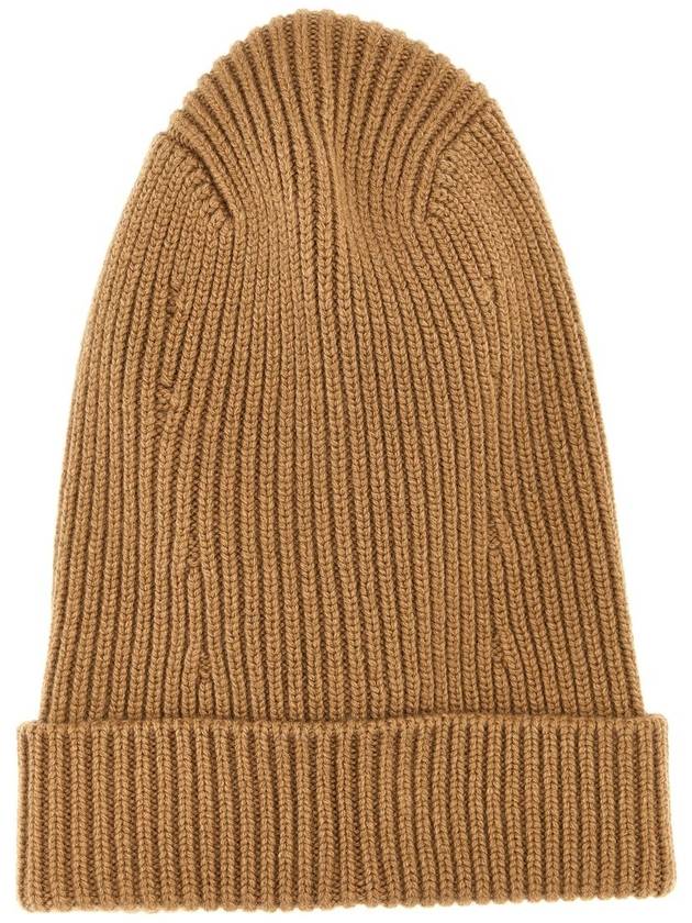 Luxury Fendi FF Logo Wool Balaclava Beige