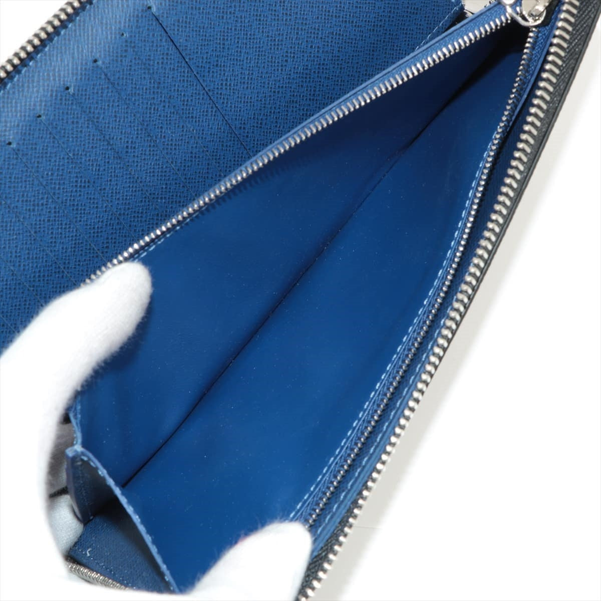 Louis Vuitton Zippy Vertical M30447 Cobalt Round Zip Wallet