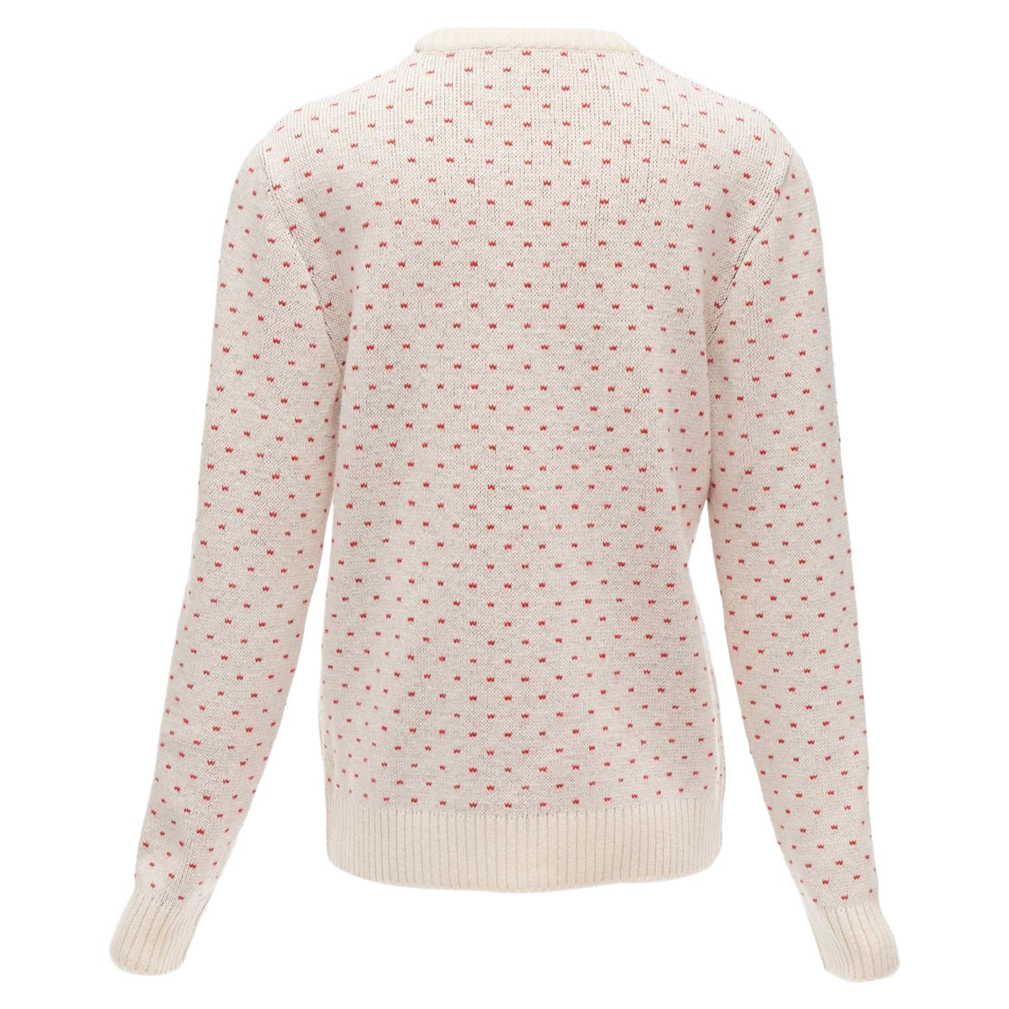 Gucci wool fairisle Crest logo intarsia sweater top