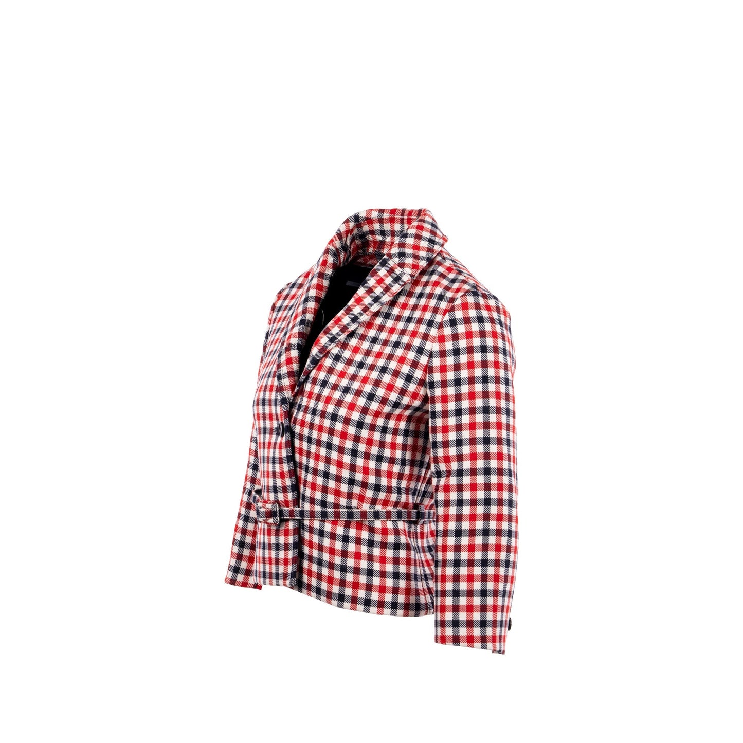 Luxury Dior size 34 Plaid Patterns jacket virgin wool Red/multicolour