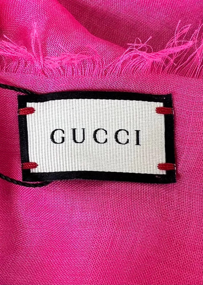 Gucci Women  Wool/Silk GRG Web GG Logo Scarf Shawl